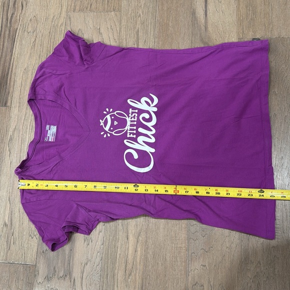 Under Armour UA Semi-Fitted V Neck T Shirt Women's Small Purple HeatGear… - Picture 5 of 7